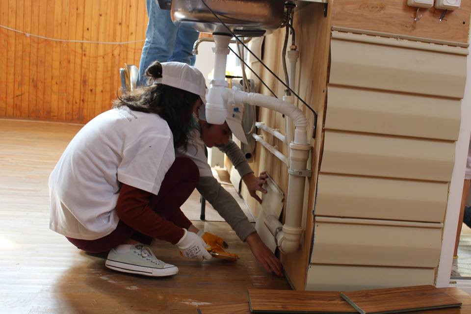 Construction of a simulation house in Dusheti